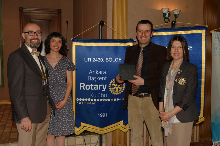 Başkent Rotary Meslek Hizmetleri Ödülü verdi. 27.2.2018