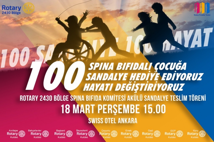Ankara-Başkent R.K. Spina Bifidalı bir çocuğa akülü sandalye hediye etti. 18.03.2021